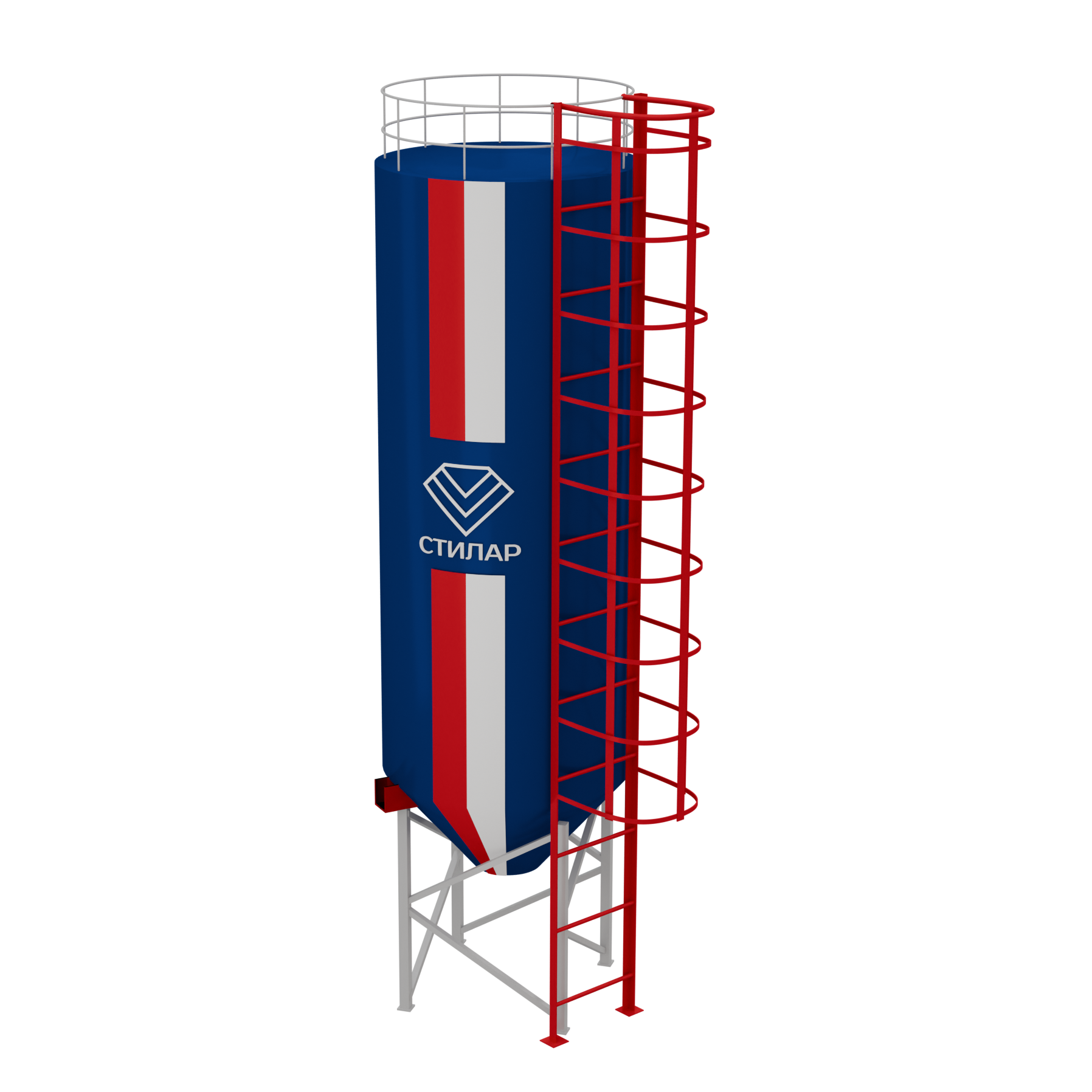 Цельносварный силос для комбикорма 200 м³ от производителя
